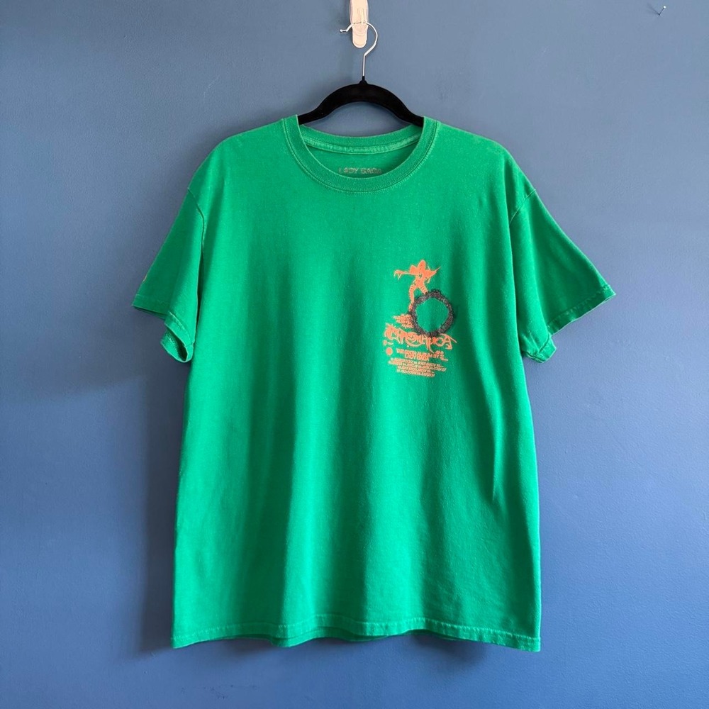 Lady Gaga Chromatica T Shirt Size XL Green Pink Crewneck Cotton Music Pop Artist